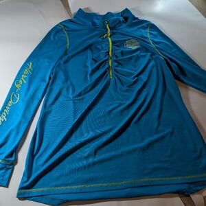 Harley-Davidson Women's Premium  Quarter Zip Shirt Blue Size 2xL Style H95T-HA6B